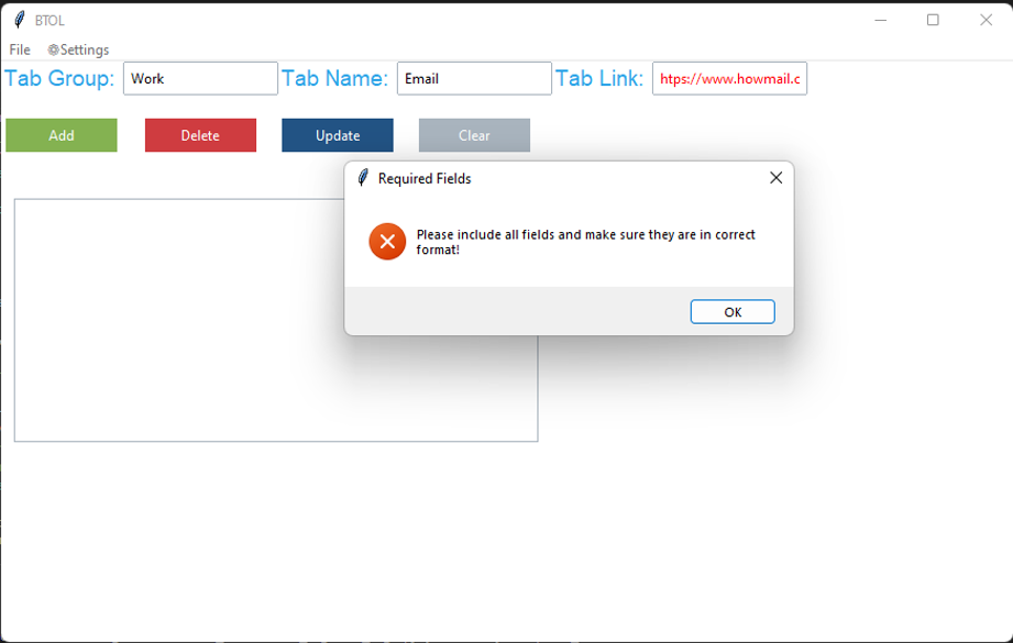 BTOL URL Verifier UI